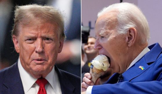 "Where's Biden?" comments have been trending on social media as users have been posting pictures of Biden eating ice cream, right, while former President Donald Trump has taken time to go on record condemning violent anti-Israel protests.