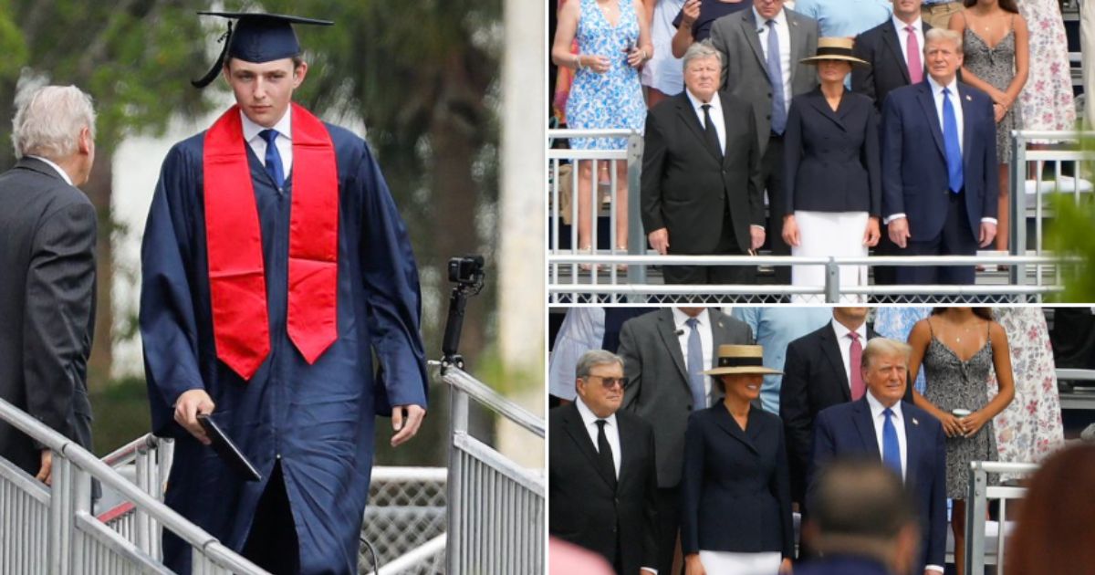 Watch: Trump Attends Barron’s Graduation After It Was in Doubt