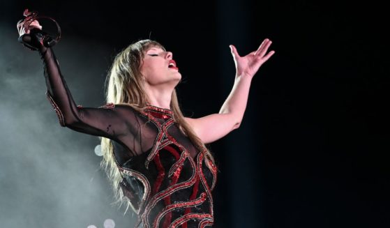 Taylor Swift performs at Estadio da Luz in Lisbon, Portugal, on Friday.