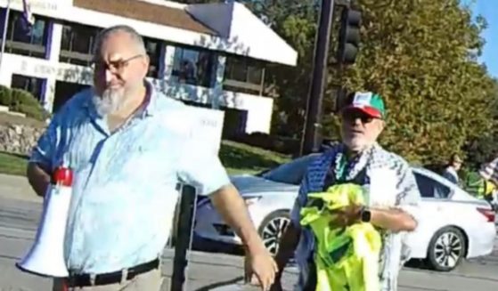 This X screen shot shows Loay Alnaji, a Moorpark College professor who stands accused of being involved in the death of pro-Israel protester Paul Kessler.