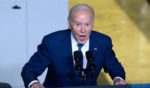 U.S. President Joe Biden speaks to guests during an event at Gateway Technical College’s iMet Center on May 8, 2024 in Sturtevant, Wisconsin. During the event, Biden spoke about Microsoft’s plan to invest $3.3 billion to build an artificial intelligence data center in the state.