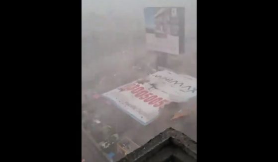 This X screen shot shows a massive sign that fell in Mumbai, India, on May 13, 2024, killing 16 people and leaving many more injured.