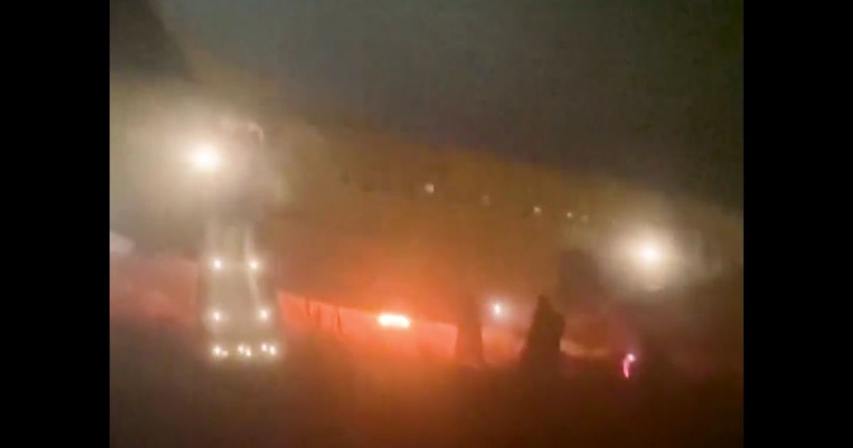 Boeing 737 catches fire during takeoff, passengers evacuate in panic