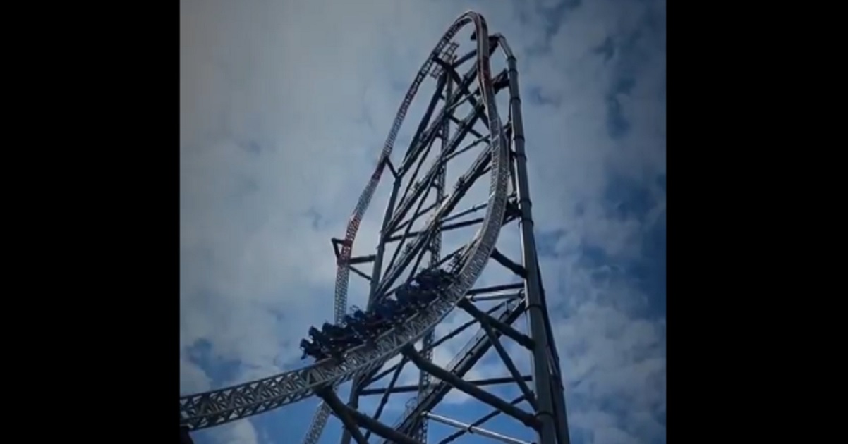 The Top Thrill 2 roller coaster at Ohio's Cedar Point amusement park.