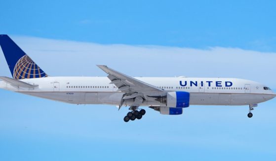 A United Airlines jetliner glides in for a landing at Denver International Airport in Denver, Colorado, on Jan. 16.