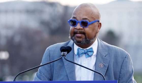 The now-deceased Rep. Donald Payne Jr., pictured at a Fight Colorectal Cancer "United in Blue" event on the National Mall in Washington in March.