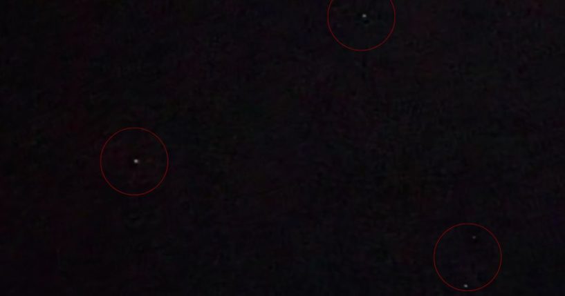 Former Maryland Gov. Larry Hogan posted a video of drones flying over his house in Davidsonville, Maryland.