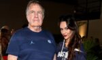 Bill Belichick, left, and Jordan Hudson, right, attend Michael Rubin's 2025 Fanatics Super Bowl Party in New Orleans, Louisiana, on Feb. 8.