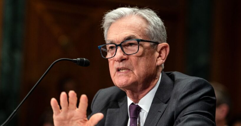Fed Chair Jerome Powell testifies before the Senate Committee on Banking, Housing, and Urban Affairs during a hearing to "examine the Semiannual Monetary Policy Report to the Congress" on Capitol Hill on June 25, 2025, in Washington, D.C.