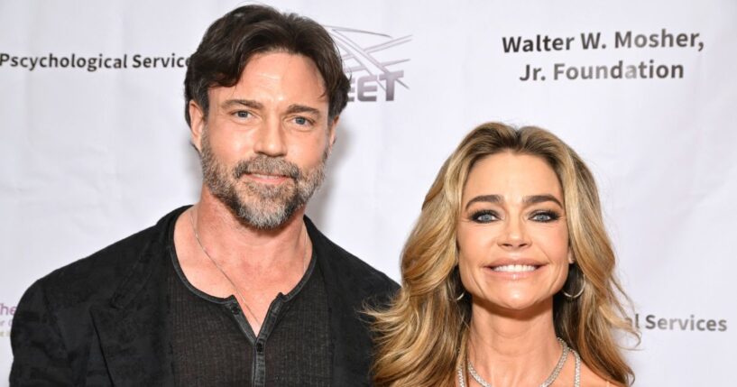 Aaron Phypers, left, and Denise Richards, right, attend the Jonathan Foundation's 11th annual Spring Fundraiser in Universal City, California, on May 17.