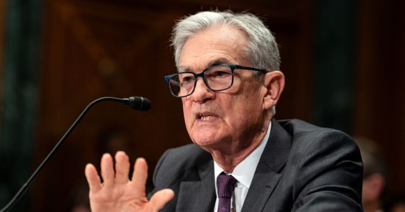 Fed Chair Jerome Powell testifies before the Senate Committee on Banking, Housing, and Urban Affairs during a hearing to "examine the Semiannual Monetary Policy Report to the Congress" on Capitol Hill on June 25, 2025, in Washington, D.C.