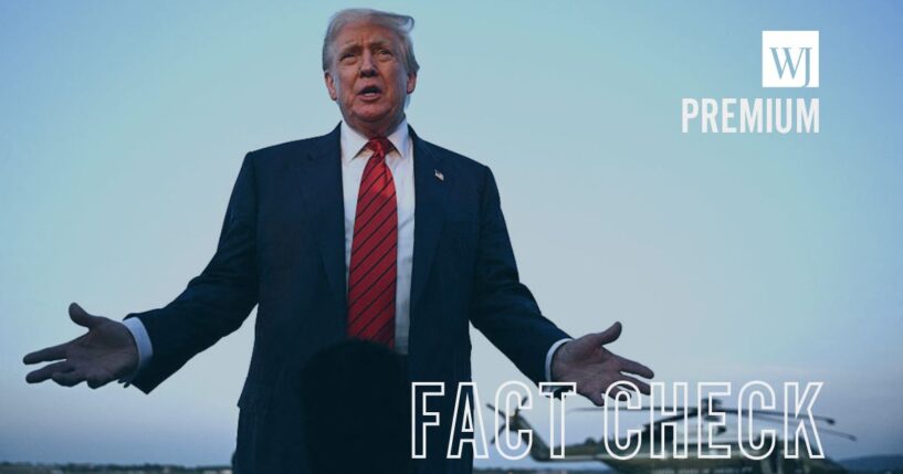 President Donald Trump speaks to the media Sunday at Lehigh Valley International Airport in Allentown, Pennsylvania.