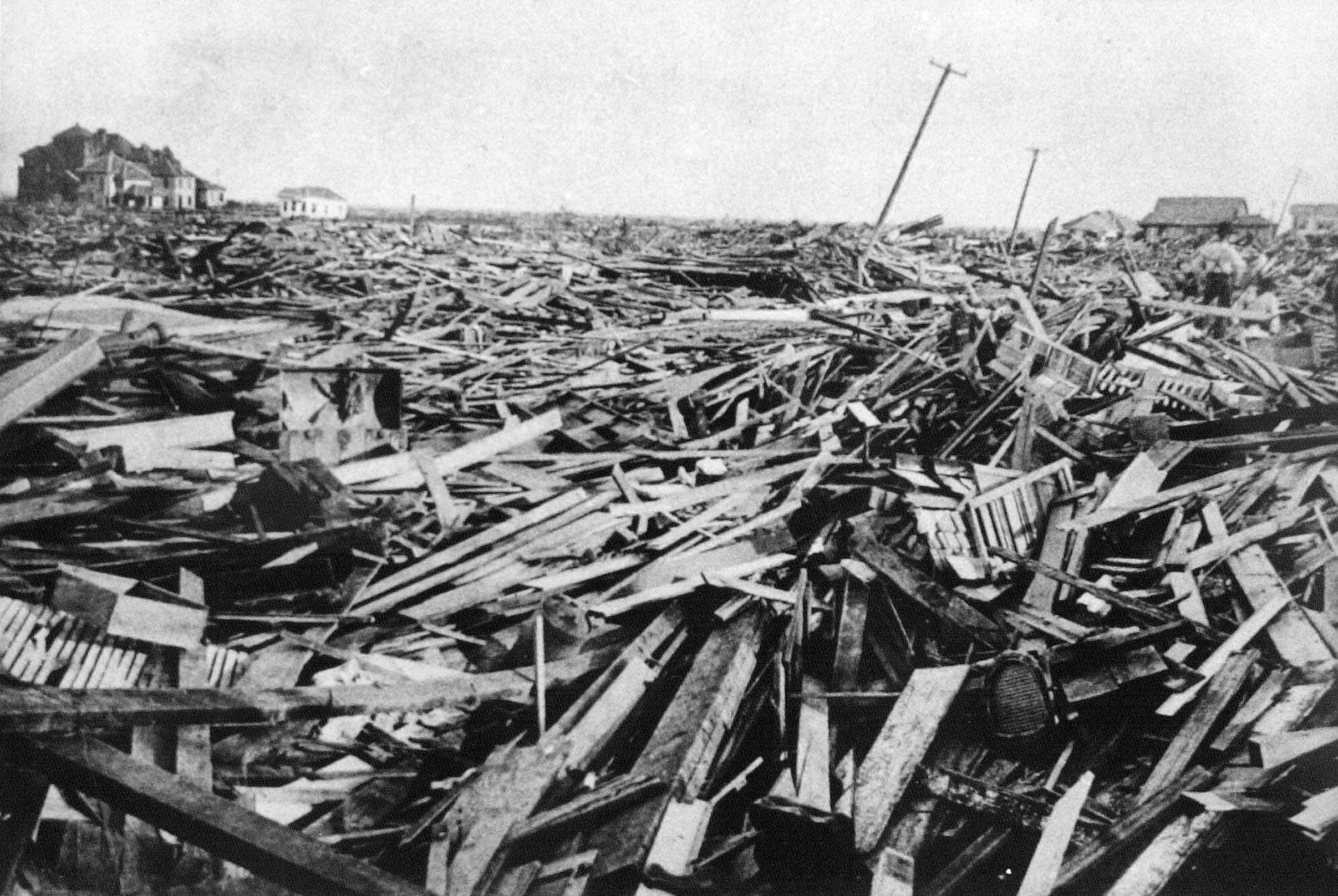 Only Rubble Remains After Galveston Storm