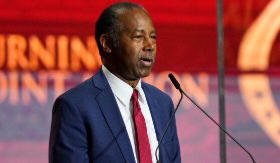 Dr. Ben Carson speaks at a memorial for conservative activist Charlie Kirk at State Farm Stadium in Glendale, Arizona, on Sunday.