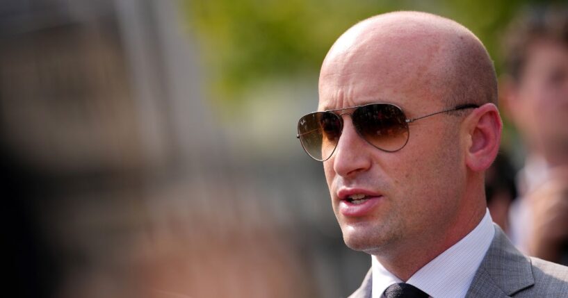 Deputy White House Chief of Staff Stephen Miller speaks to the media after conducting a television interview outside of the White House on Sept. 5, 2025, in Washington, D.C.