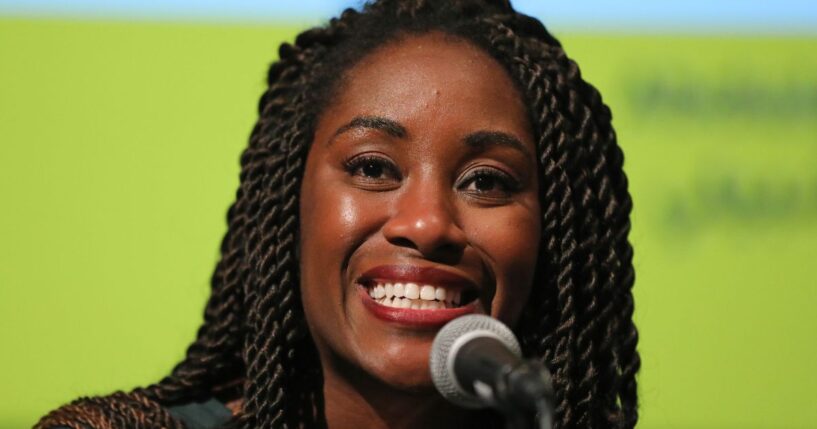 Washington Post editor Karen Attiah speaks on the killing of Saudi journalist Jamal Khashoggi during an Amnesty International event on July 9, 2019.