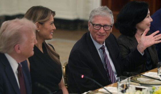 Microsoft co-founder Bill Gates speaks during a dinner at the State Dining Room of the White House on Sept. 4, 2025, in Washington, D.C.