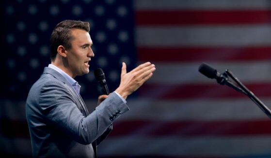 Charlie Kirk talks at an event in West Palm Beach, Florida, on July 26, 2024.