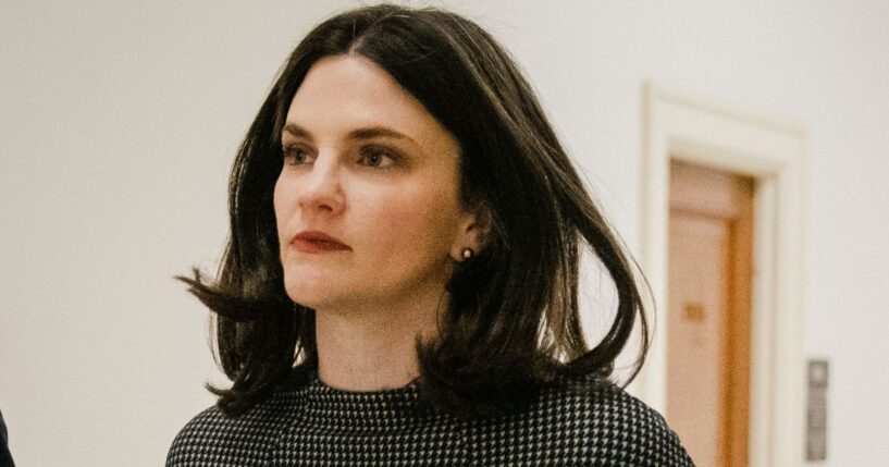 Nina Jankowicz, former Executive Director of the Disinformation Governance Board of the United States, is seen in a 2023 photo arriving for a deposition with the House Judiciary Select Subcommittee on the Weaponization of the Federal Government in Washington, D.C.
