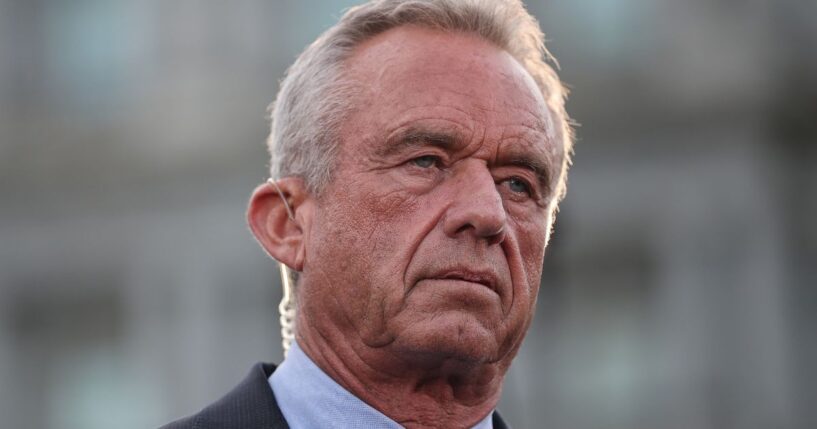 Health and Human Services Secretary Robert F. Kennedy Jr is interviewed on FOX News outside of the White House West Wing in Washington, D.C., on Tuesday.