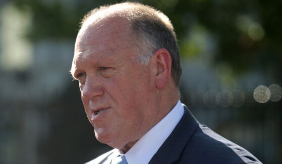 Border czar Tom Homan speaks to members of the media at the White House in Washington, D.C., on Wednesday.