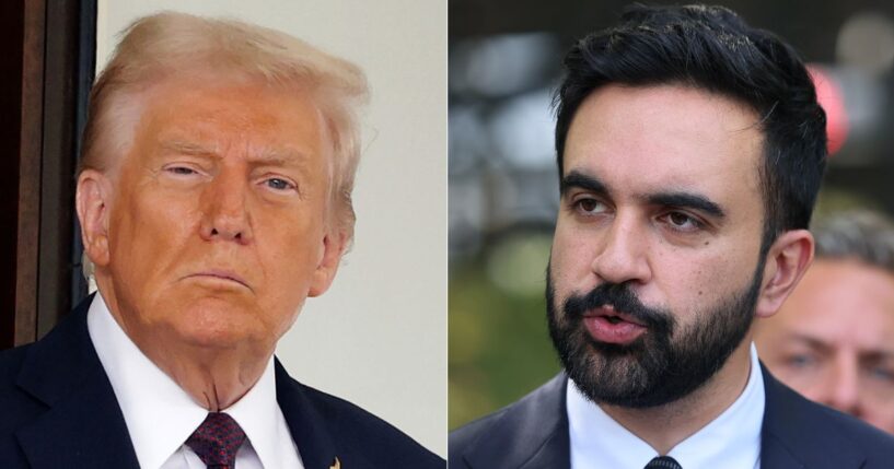 President Donald Trump, left, took to Truth Social on Monday to offer his opinion on Democratic New York City mayoral candidate Zohran Mamdani, right, calling him a gift to the Republican Party.