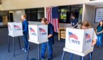 Americans voting in an election.
