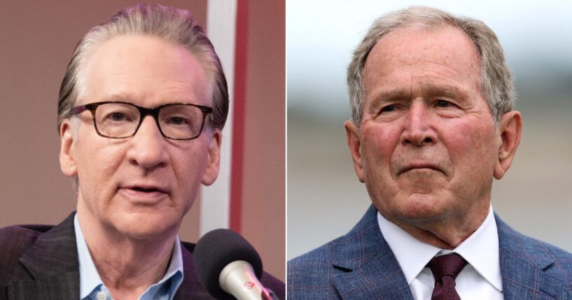 Liberal HBO host Bill Maher, left, said his meeting with President Donald Trump went so well, he'd now like to meet former President George W. Bush.