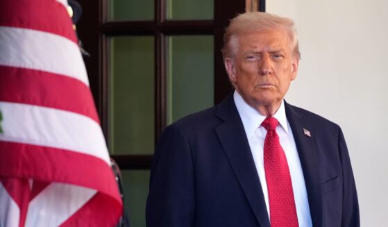 President Donald Trump stands outside the White House in Washington, DC on Oct. 20, 2025.