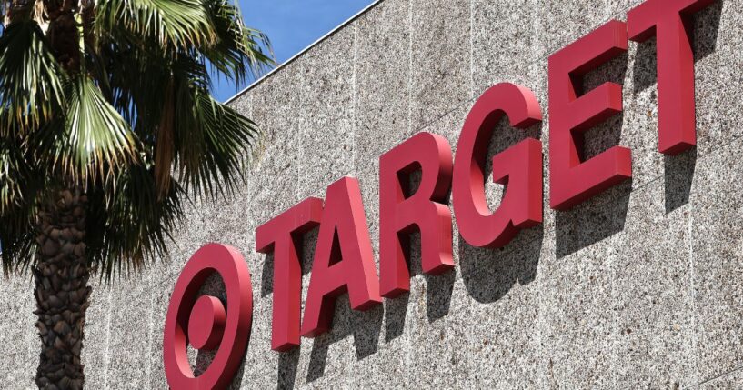 The Target logo is displayed at a Target store in Pasadena, California, on Aug. 20.