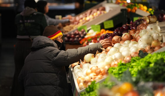 Customers shop at the Reading Terminal Market in Philadelphia on Oct. 29, 2025.