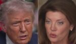 In a "60 Minutes" interview that aired Sunday, President Donald Trump, left, told Norah O’Donnell, right, that he was better looking than NYC Democratic mayoral candidate Zohran Mamdani.