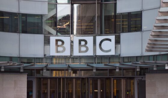 People walk outside Broadcasting House, the BBC headquarters in central London, England, on Oct. 11, 2024.
