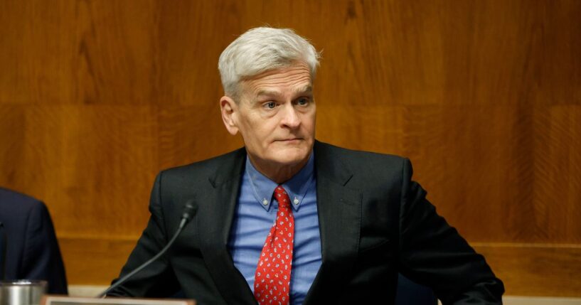 Sen. Bill Cassidy, a Republican from Louisiana, arrives for a hearing of the Senate Committee on Health, Education, Labor, and Pensions in the Dirksen Senate Office Building on Sept. 17, 2025, in Washington, D.C.
