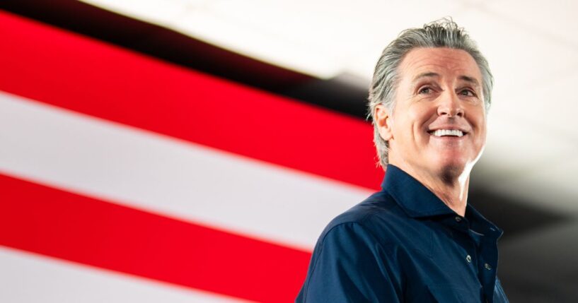 California Gov. Gavin Newsom speaks during a rally on Nov. 8, 2025, in Houston, Texas.