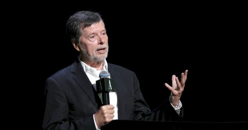 Ken Burns speaks onstage during the New York premiere of PBS’s