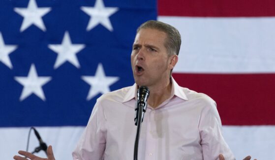 Conservative commentator Scott Jennings speaks at the Ashley's BBQ Bash fundraiser hosted by U.S. Rep. Ashley Hinson on August 23, 2025, in Cedar Rapids, Iowa.