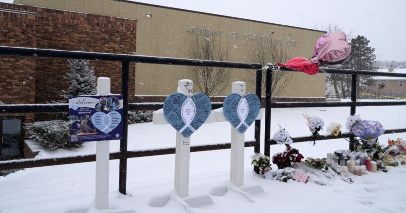 A memorial for victims of a shooting at Abundant Life Christian School on Dec. 19, 2024, in Madison, Wisconsin.