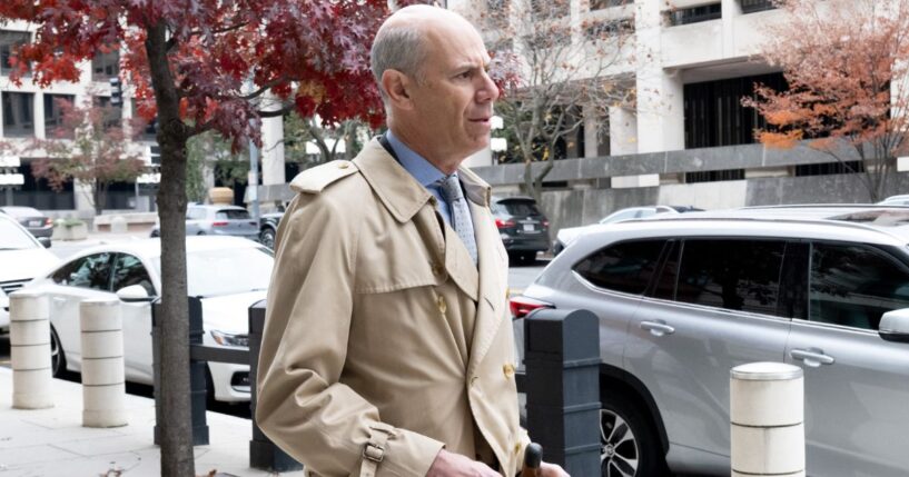 Chief Judge James Boasberg, Chief Judge of the U.S. District Court, arrives at the E. Barrett Prettyman United States Courthouse, for the U.S. District Court and U.S. Court of Appeals for the District of Columbia Circuit, in Washington, D.C., on Nov. 3, 2025.