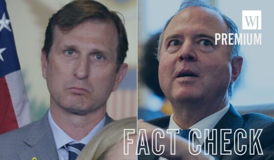 Rep. Dan Goldman, left, a New York Democrat, seems to be eager to take up where former Rep. (now Sen.) Adam Schiff of California left off.