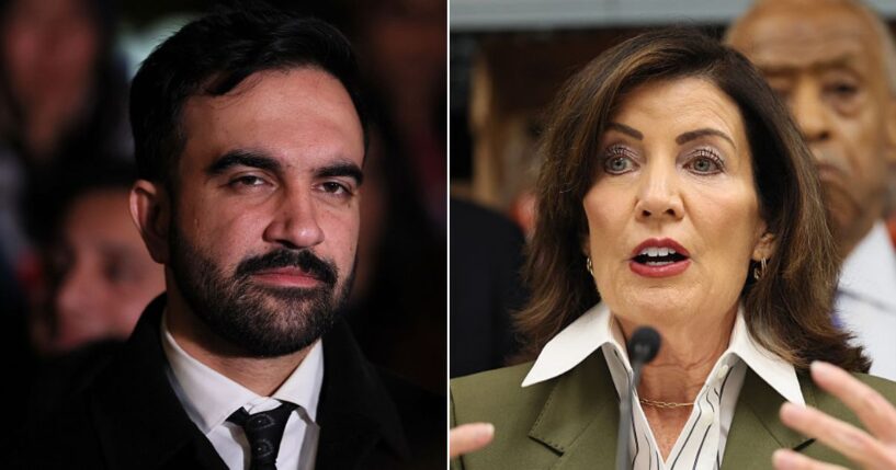 The fallout from socialist Zohran Mamdani's NYC mayoral election victory could spell trouble for New York Gov. Kathy Hochul, right.