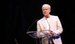 Kelsey Grammer speaks during a memorial for actor James Earl Jones called "James Earl Jones a Celebration of Life" at The James Earl Jones Theater on April 7, 2025, in New York City.