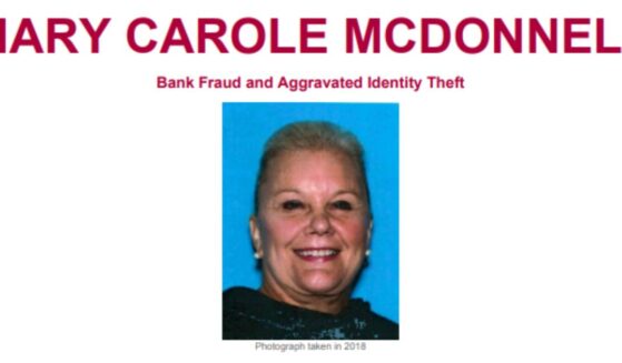 Mary Carole McDonnell is wanted by the FBI for a series of alleged bank fraud cases between 2017 and 2018 in Los Angeles, California.