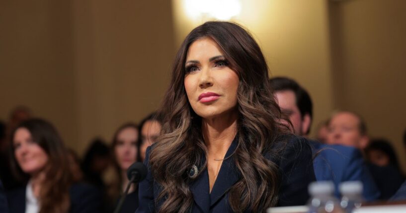 Secretary of Homeland Security Kristi Noem testifies before the House Committee on Homeland Security in the Cannon House Office Building on Dec. 11, 2025, in Washington, D.C.