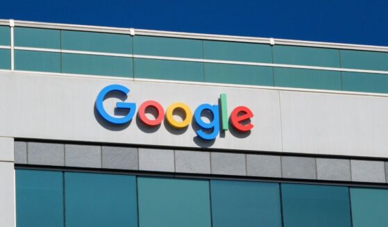 A Google logo is displayed outside an office building on Dec. 12, 2025, in San Diego, California.