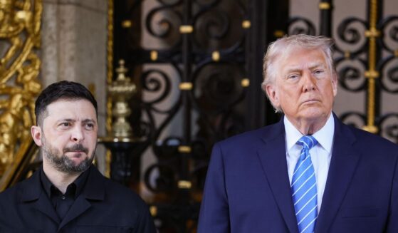 President Donald Trump greets Ukrainian President Volodymyr Zelenskyy at his Mar-a-Lago club on Dec. 28, 2025, in Palm Beach, Florida.