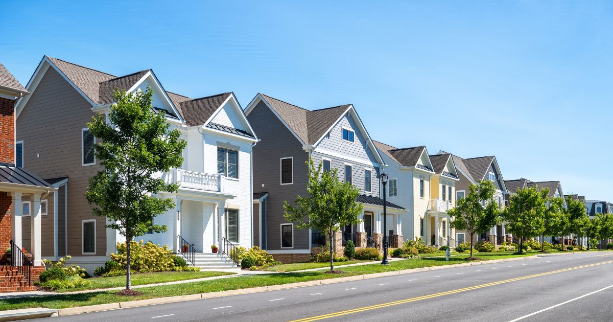Suburban houses in Virginia.