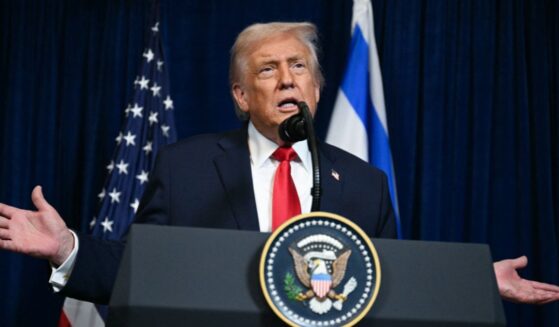 President Donald Trump speaks during a joint press conference with Israeli Prime Minister Benjamin Netanyahu at Trump's Mar-a-Lago residence in Palm Beach, Florida, on Dec. 29, 2025.