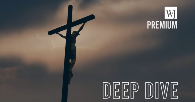 The Crucifix displayed in front of a dark and dramatic sky.