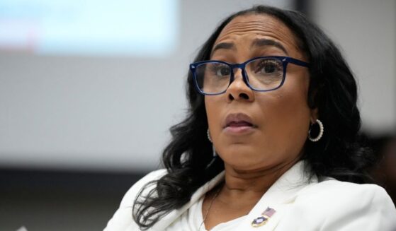 Fulton County District Attorney Fani Willis is questioned Wednesday at the Georgia State Capitol in Atlanta by a Georgia State Senate panel about her prosecution of President Donald Trump.